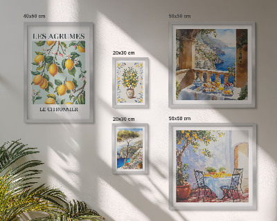 Conjunto de cuadros decorativos Inspiraciones cítricas de Provenza