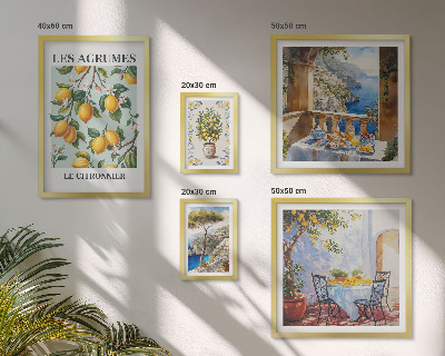 Conjunto de cuadros decorativos Inspiraciones cítricas de Provenza