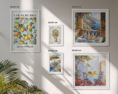 Conjunto de cuadros decorativos Inspiraciones cítricas de Provenza