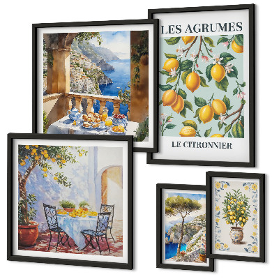 Conjunto de cuadros decorativos Inspiraciones cítricas de Provenza