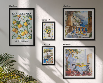 Conjunto de cuadros decorativos Inspiraciones cítricas de Provenza