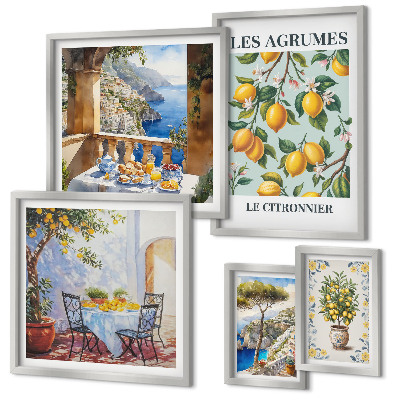 Conjunto de cuadros decorativos Inspiraciones cítricas de Provenza