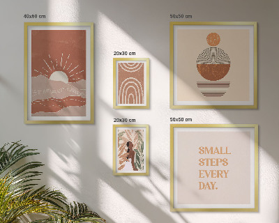 Conjunto de cuadros decorativos Eslóganes positivos sobre la naturaleza al estilo bohemio