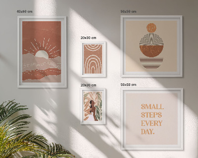 Conjunto de cuadros decorativos Eslóganes positivos sobre la naturaleza al estilo bohemio