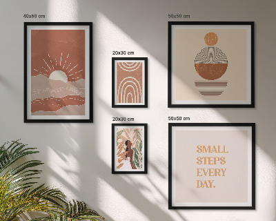 Conjunto de cuadros decorativos Eslóganes positivos sobre la naturaleza al estilo bohemio