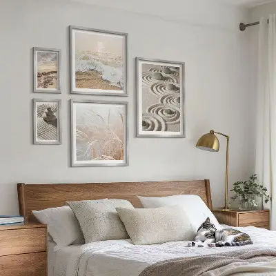 Conjunto de cuadros decorativos con paisajes naturales relajantes