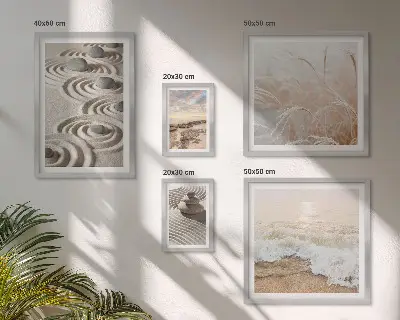 Conjunto de cuadros decorativos con paisajes naturales relajantes