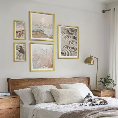 Conjunto de cuadros decorativos con paisajes naturales relajantes