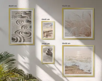 Conjunto de cuadros decorativos con paisajes naturales relajantes