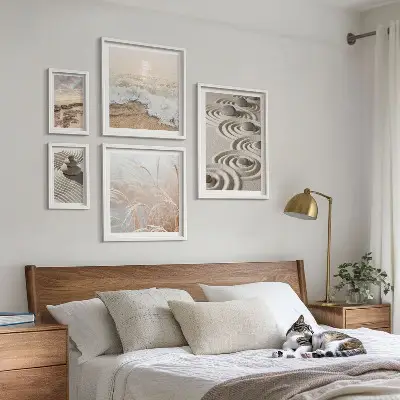 Conjunto de cuadros decorativos con paisajes naturales relajantes