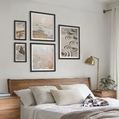 Conjunto de cuadros decorativos con paisajes naturales relajantes
