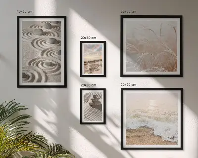 Conjunto de cuadros decorativos con paisajes naturales relajantes