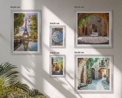 Pared galería de arte Vistas encantadoras de ciudades europeas