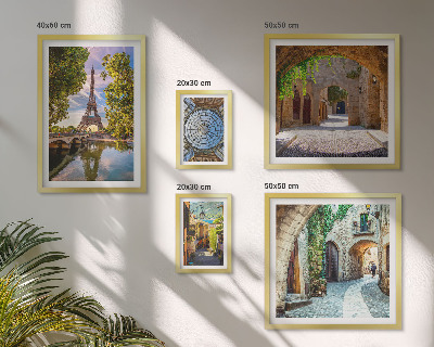 Pared galería de arte Vistas encantadoras de ciudades europeas
