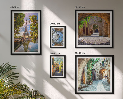 Pared galería de arte Vistas encantadoras de ciudades europeas