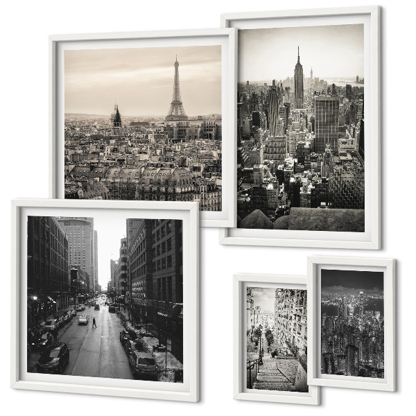 Pared galería de arte Panoramas urbanos de capitales europeas