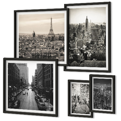 Pared galería de arte Panoramas urbanos de capitales europeas