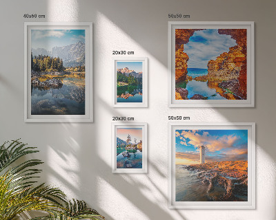 Set de 5 cuadros para salón Vistas naturales del agua de montaña