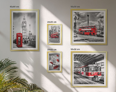 Pared galería de arte Motivos londinenses con acentos
