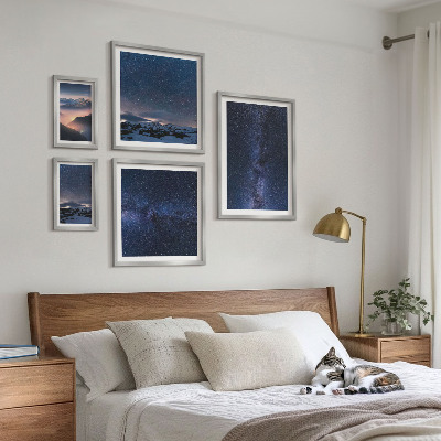 Conjunto de cuadros decorativos Paisajes celestes cósmicos