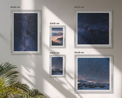 Conjunto de cuadros decorativos Paisajes celestes cósmicos