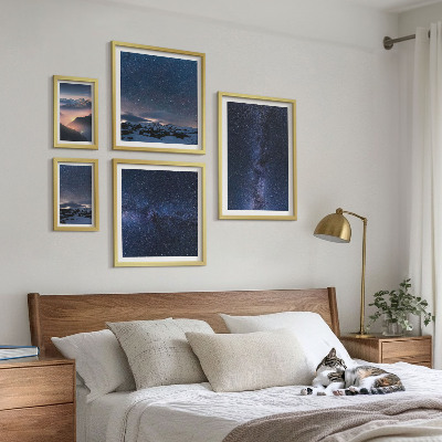 Conjunto de cuadros decorativos Paisajes celestes cósmicos