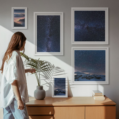 Conjunto de cuadros decorativos Paisajes celestes cósmicos