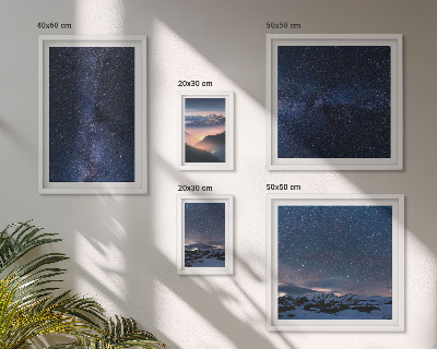 Conjunto de cuadros decorativos Paisajes celestes cósmicos