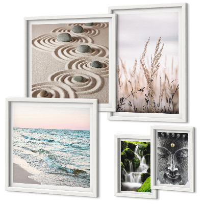 Pared galería de arte Agua zen relajante en plena naturaleza