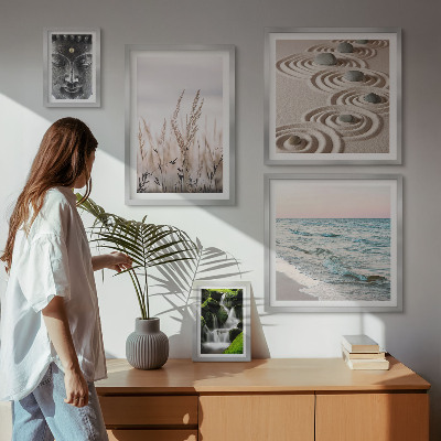 Pared galería de arte Agua zen relajante en plena naturaleza