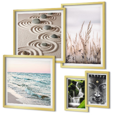 Pared galería de arte Agua zen relajante en plena naturaleza