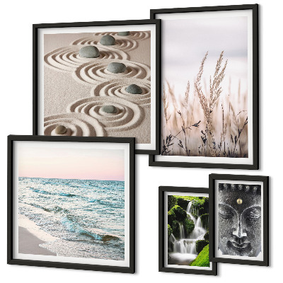 Pared galería de arte Agua zen relajante en plena naturaleza