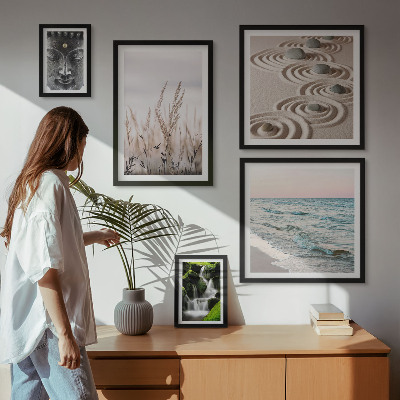 Pared galería de arte Agua zen relajante en plena naturaleza