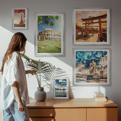 Conjunto de cuadros decorativos Iconos de la arquitectura mundial