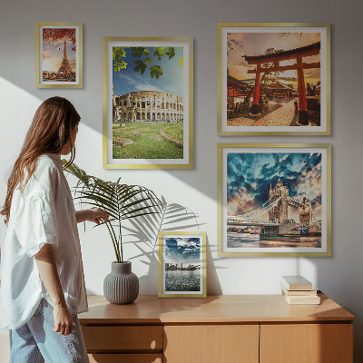 Conjunto de cuadros decorativos Iconos de la arquitectura mundial