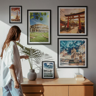 Conjunto de cuadros decorativos Iconos de la arquitectura mundial