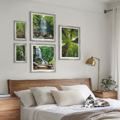 Pared galería de arte Paisajes verdes de cascadas