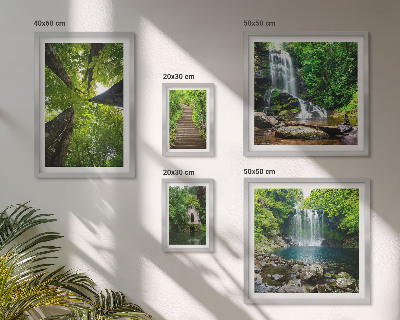 Pared galería de arte Paisajes verdes de cascadas