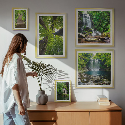 Pared galería de arte Paisajes verdes de cascadas