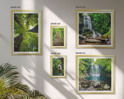 Pared galería de arte Paisajes verdes de cascadas