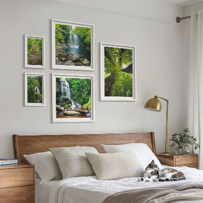 Pared galería de arte Paisajes verdes de cascadas