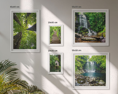 Pared galería de arte Paisajes verdes de cascadas