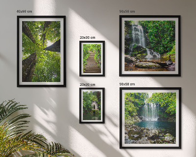 Pared galería de arte Paisajes verdes de cascadas