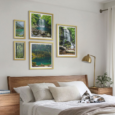 Conjunto de cuadros decorativos Cascadas, paisajes forestales, naturaleza