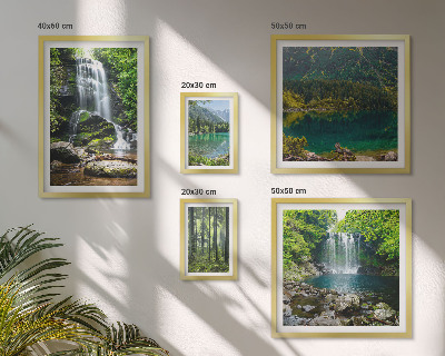 Conjunto de cuadros decorativos Cascadas, paisajes forestales, naturaleza