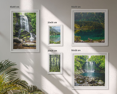 Conjunto de cuadros decorativos Cascadas, paisajes forestales, naturaleza