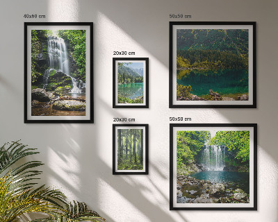 Conjunto de cuadros decorativos Cascadas, paisajes forestales, naturaleza