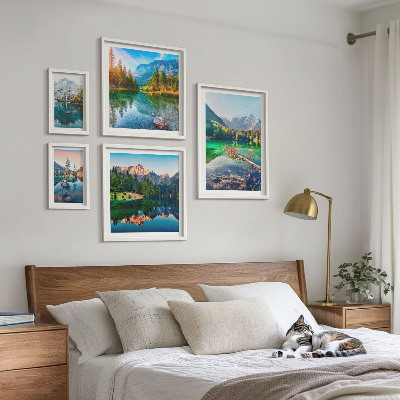 Conjunto de cuadros decorativos Paisajes de montaña, lagos, bosques