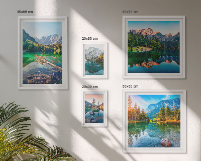 Conjunto de cuadros decorativos Paisajes de montaña, lagos, bosques