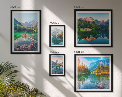 Conjunto de cuadros decorativos Paisajes de montaña, lagos, bosques